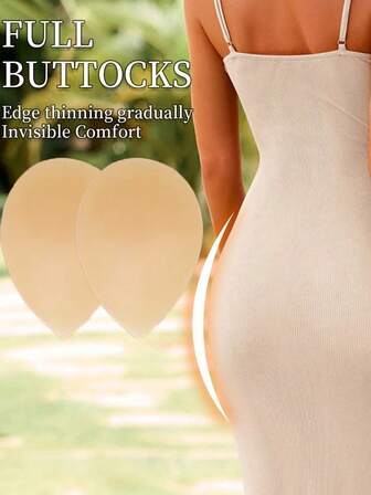 1对硅胶臀垫 - 女性及变装者臀部塑形内裤，隐形臀部填充矫正内裤，适合日常穿着及特殊场合，尺寸9厘米/3.55英寸，适合日常旅行使用