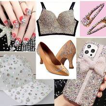 2MM-6MM, 5 Sizes Mix, 2000pcs/Pack, Jelly Candy AB Colors Glue On Round Flatback Rhinestones Gems Beads DIY Stones Diamond Design Accessories Glitter Manicure Decal Decorations For Phone Cover,Clothes,Bag,Shoes, Handicraft Products.