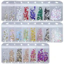 Sparkling Mixed Shape Mixed Sizes Nail Art Rhinestones 20+ Colors 100 Pcs Per Bag Premium Quality Flatback Gems For Nail Design, DIY Crafts, Gel & Acrylic Nails Multi-Faceted, Hearts, Stars, Fancy Shapes - Multicolor - Bright Red - View 3