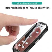 2个装汽车车门LED氛围灯，3.7V 150mAh，带运动传感器，可安装在门槛上，车门打开时亮起，车内照明，USB充电，彩虹灯光 - 七彩 - 查看 8