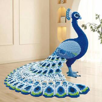 5000 PIECES OF PEACOCK BUILDING TOYS DIY Decoration, Home Decor, Holiday Gift For Ages 14+, ABS Material, Ideal Holiday Present For Christmas And Halloween, Holiday Decoration, Christmas Decorations, Festive Atmosphere, Decorative Display, Creative Design, Durable Construction, Large Structure, Assembly Kit, Collectible Display, Gamers