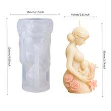 温柔母爱硅胶模具，树脂硅胶模具，创意母亲节蜡烛/香氛家居装饰礼品，浪漫疗愈摆件，手工艺术蜡烛，香氛疗愈蜡烛，烛光雕塑，送给妈妈的特别礼物，适合母亲节、生日、周年纪念日、家居装饰，象征着母爱的温暖与守护，质地细腻，极具艺术感 - 白色 - 查看 7