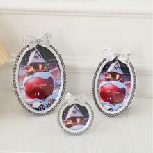 1pc/3Pcs Small Flower Photo Frame, Picture Framework, Baroque Picture Support Desktop Picture Framework, Wedding Decoration Framework, Gift 6 -Inch Home Decoration,Random Inner Paper