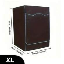 1 Pc Drum Washing Machine And Dryer Waterproof, Sunproof, Dustproof Protective Cover. Oxford Fabric Material, Equipped With Tied Rope For Adjustable Size, Suitable For Most Front-Loading Washing Machines