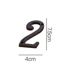 1pc 3 Inch House Number Sign, Home Address Letter Number, Vintage Cast Iron Home Number Solid Metal Gate Mailbox Number - Multicolor - View 36