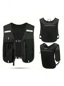Lightweight Breathable Sweat-Wicking Running Backpack Vest With Adjustable Hydration Pack, Suitable For Trail Running, Marathon, Jogging, Cycling - Black Only Backpack - View 1