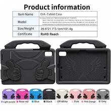 Apple 卡片夹 1 件黑色拇指握把夹，高品质 EVA 防震防摔平板电脑保护套