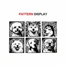 1pc Cute Puppy Face Stamp, Light-Sensitive Self-Inking Stamp, Woodcut Style Puppy With Expressions, Suitable For Student, Artistic Youth Diary Stamping, Letter Stamping, Gift - one-size - View 8