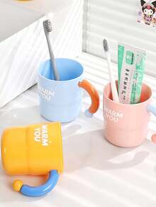 Thicker Cute Children's Toothbrush Cup, Anti-Drop Anti-Spill Cartoon Toothbrush Cup For Students - Multicolor - View 4