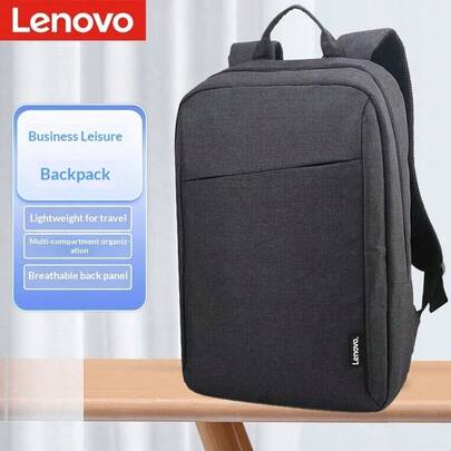 Lenovo Mochila para computadora portátil de viaje y oficina B210: el forro grueso a prueba de golpes protege su computadora portátil; acolchado posterior liviano y transpirable; mochila multifuncional para viajes diarios y viajes cortos.