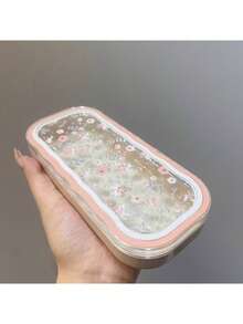 Transparent Full Screen Floral Pattern Eyeglass Case, Highly Attractive, Transparent Portable Anti-Crush Handheld Myopia Glasses Case, Retro Eyeglass Case, Fashion Eyeglass Storage Box, Unisex - Cute Holiday Gift - Multicolor - View 6