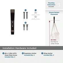 Amerock H37003G10 - Gancho decorativo de pared de doble punta, gancho de ní satinado para abrigos, sombreros, mochilas, bolsas, ganchos para baño, recámara, clóset, entrada, lavadero, oficina(Double Prong Bronce aceitado) - Multicolor - Ver 5