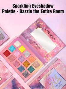 HANDAIYAN 15-Color Glitter Eyeshadow Palette, Pearlescent Shimmery Natural Long-Lasting Eyeshadow, Suitable For Parties, Cosplay, Christmas Gifts, Winter Essential - 彩色 - 查看 6