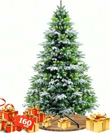 Kesser ®   Artificial Christmas Tree PE 180 Cm With 780 Tips With Snow, Artificial Fir Tree Quick Assembly Including Christmas Tree Stand, Christmas Decoration - PE Green 1.8 M Fir Christmas - Green With Snow - View 9