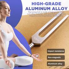 528 Hz Tuning Fork Healing, DNA Repair, Reliever Stress and Healing Musical Instrument, with Blue Silicone Hammer - inicial - Ver 6