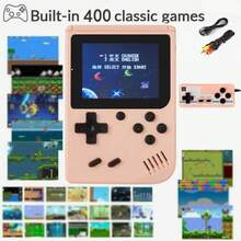 YiYi Macaron Mini 400-In-1 Handheld Game Console, Large Screen Retro Classic Portable Gaming Device With 1020mAh Rechargeable Battery, Plug And Play, Retro Game Console (1 Player/2 Player)