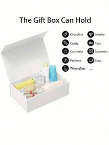 1pc Pink Gift Box, Magnetic Gift Boxes, Magnetic Closure Rectangular Collapsible Gift Box With Lid, Magnetic Gift Box For Proposals, Weddings, Bachelorette Parties, Christmas, Halloween, Birthday Gift Wrapping - Multicolor - View 5