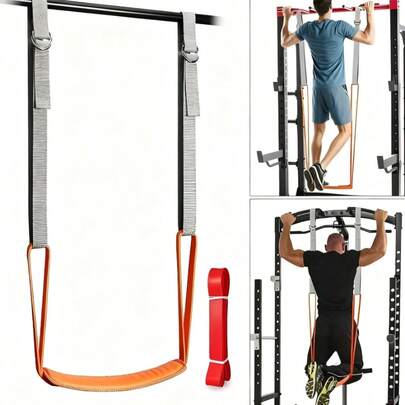Set de bandas ajustables de asistencia para dominadas, adecuado para entrenamiento de dominadas, entrenamiento de suspensión, ejercicio de dominadas de agarre inverso y estiramiento corporal para hombres y mujeres en interiores