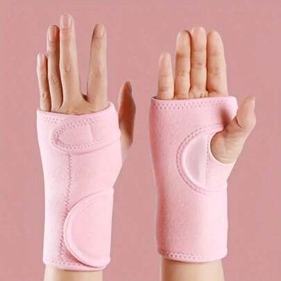 2-Pack FlexiSupport Adjustable Wrist Braces With Splint - Polyester Fiber Carpal Tunnel Wrist Stabilizer, Breathable Hook-And-Loop Closure, Steel Plate Support, Dry Clean Only