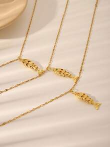 Colier rafinat, luxos, de înaltă calitate, cu design auriu cu koi și pești mici, bijuterii versatile cu pandantiv pentru femei