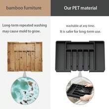 1pc Cutlery Organizer, Expandable Utensil Storage Box For Kitchen Drawers, Household Knife And Fork Tray.