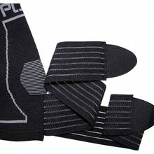 Estabilizador de soporte de tobillo Manga de compresión ajustable ideal para correr tenis esguinces voleibol - CHM - Ver 3