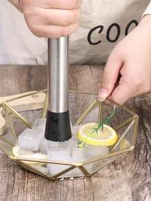 1pc/3pcs Juice Stick For Bar,Crushed Popsicle,Hand-Beater,Lemon Hammer,Juice Stick,Fruit & Ice Crushing Pestle,Muddler For Cocktails,Stainless Steel Cocktail Drink Muddler Bartender Accessories - Multicolor - View 2