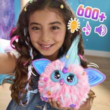 Hasbro Furby Cotton Candy, 15 Fashion Accessories, Interactive Plush Toys For 6 Year Old Girls & Boys & Up, Voice Activated Animatronic, Pink & Blue