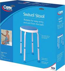 Carex Taburete Giratorio para Bañera, 5 Libras, Azul, Plástico - 1 - Ver 3