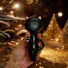 Black Cat Glass Deco&Art – Adorable & Purr-Fectly Stylish, Cute&Pretty Decor, Christmas Gift - Black - View 5