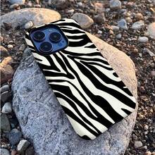 Fashionable Zebra Striped Phone Case - Striking Black And White Stripes