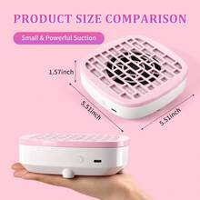 Aspirador de polvo para uñas con 10 filtros, aspirador compacto para principiantes, minimáquina de succión de polvo para manicura y pedicura, herramienta para pulir uñas acrílicas en casa, ideal para Navidad y Año Nuevo (para mujeres). - por defecto - Ver 5