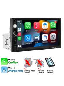 1Din Car Radio Carplay Andriod Auto Stereo Multimedia 7" Universal MP5 Player Mirrorlink FM USB BT TF Card AUX Input - 7011-d - View 11