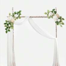 逼真的西部风格生日派对蛋糕装饰花，新森林系列甜点桌展示，节日桌面蛋糕装饰 - 白色 - 查看 4