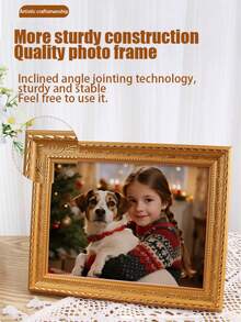 1pc 6"/7" Vintage Photo Frame Decor, Desktop Display Stand, Photo Album Holder, Multiple Sizes Available - Multicolor - View 5