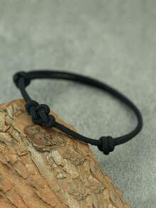 1条幸运手工编织心形结红色绳手链，男女皆宜，可作礼物 - 3mm手繩 - 查看 6