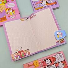 1 Set/1 Libro Cuaderno de Snoopy de dibujos animados con hebilla magnética de 32K, diario estudiantil lindo y de alta belleza Ins, lindo y hermoso, regalo para amigos, crear sorpresa, hermoso y asequible, regalo de Año Nuevo, regalo del Día de San Valentín, regalo de Pascua (estilo aleatorio) - Multicolor - Ver 5