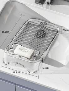 1个黑色/透明搓衣板，加厚PET塑料材质，家用洗衣工具，宿舍洗衣板，可用于清洗袜子和贴身衣物 - 彩色 - 查看 13
