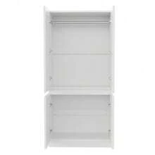 Bedroom Armoires - White + Wood - View 9