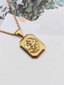 1pc Dragon Pendant Necklace, Punk Style Street Fashion Accessory For Men