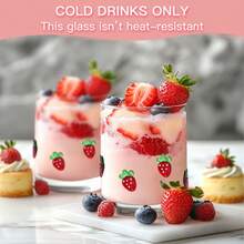 2 Strawberry Icon Juice Cups, 14-Ounce Lemon Stemless Wine Drinking Juice Cups, Perfect For Christmas, Fruit Pie Gifts - 白色 - 查看 5