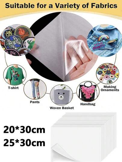 Adhesive Sheet Double Sided Iron-On Patch Lightweight Permanent Heat Melt Fabric For Garment T-Shirts Backpack Pants Decoration