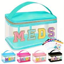 1 Reusable MEDS Bag With Letter Patch, 7 Clear EVA Plastic Self-Sealing Medicine Bags, Waterproof Nylon Portable Medicine And Toiletries Organizer, Suitable For Home, Travel, Patients And Nurses. 1,679 Sold. Sold By USA Best Tumbler. - Hộp thuốc nhỏ màu xanh lá cây + 7 màu - Xem 1