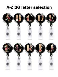 1pc Retractable ID Badge Reel With Clip, Rotating Clasp Fit For A-Z ID Cards, Suitable For Nurses, Doctors, Office Use, Back To School Identification, Meaningful Gift For Halloween, Christmas, Valentine's Day, New Year For Friends, Colleagues, Teachers, Elders - Multicolor - View 11