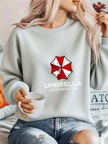 Makaya Evil Sweatshirt Umbrella Corporation Resident Tee S XXXXXL_52_t1 - 淺灰色 - 查看 3