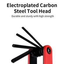 1pc 7-In-1 Bicycle Repair Tool Kit, Multifunctional Folding Tool For Bike Maintenance, Hex Wrench