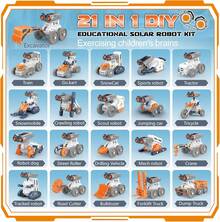 TendenciaKit De Juguete Educativo Ciencia Robot Solar Para Niños21en1Calidad premium - Gris - Ver 3
