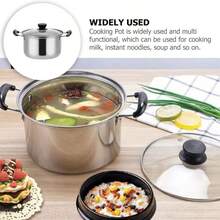 Induction Non Stick Stainless Steel Cookware Cooking Pots Pan With Lids - 銀色 - 查看 7