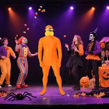 The Lorax Costume Morph Bodysuit Moustache Book Week Jumpsuit*1 Mustache*1 Eyebrows*2 - 橘色 - 查看 3