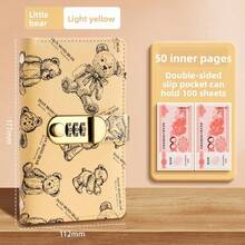 2026 New Personalized Password Lock Notebook - Portable Private Diary, Suitable For Travel And Daily Recording (Ideal Valentine's Day Gift) - Bear Model - View 4